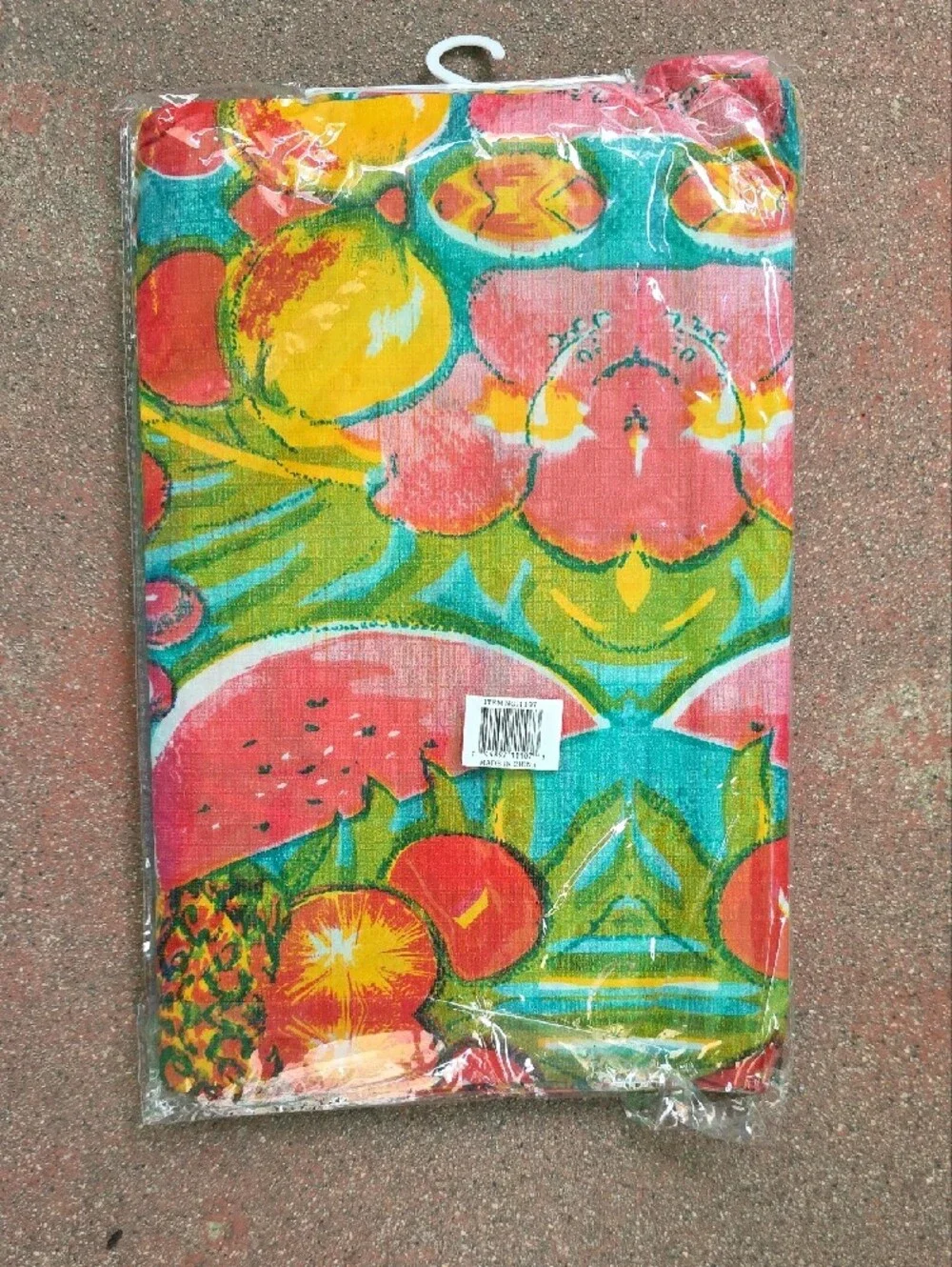 Flannel Back Vinyl Tablecloth - Multi-Color Tropical Print
